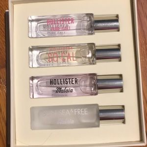 Four piece HOLLISTER perfume collection. HALF OFF